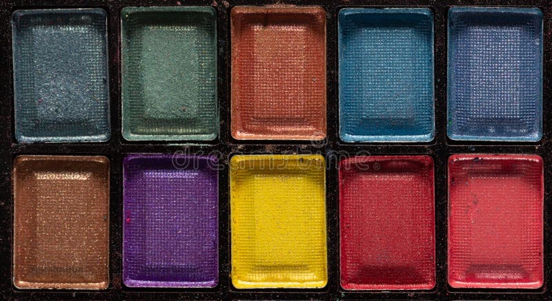 Palette color?e d'ombres d'oeil Fond de maquillage Fin vers le haut images libres de droits Palette color?e d'ombres d'oeil Fond de maquillage Fin vers le haut images libres de droits