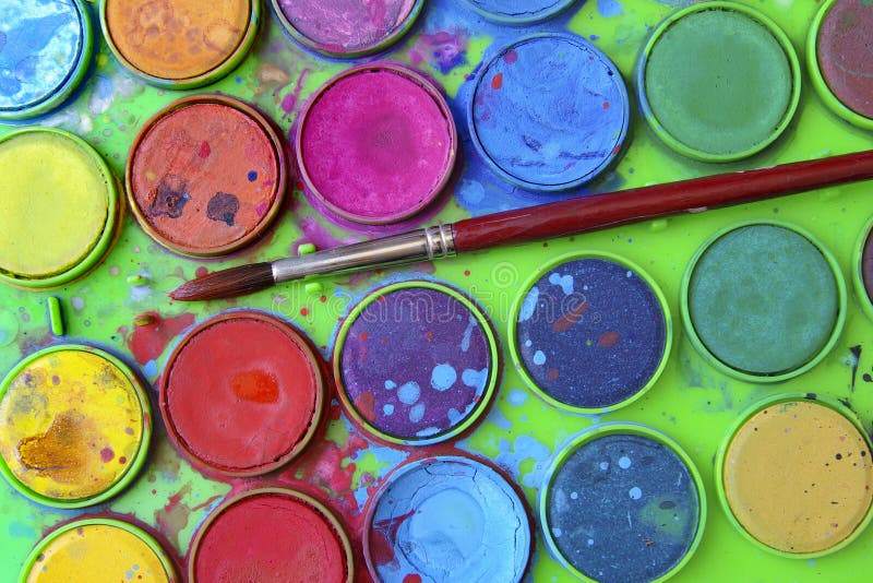 Palette d'aquarelle image stock. Image du configuration 3066383