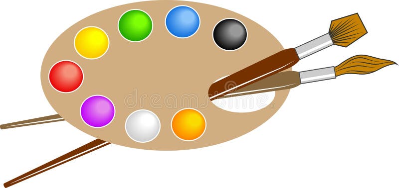 Palette d'artistes illustration stock Palette d'artistes illustration stock
