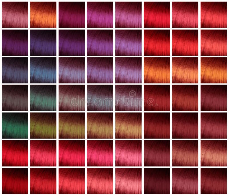 Palette for hair dyeing stock image. Image of pastel 65295281