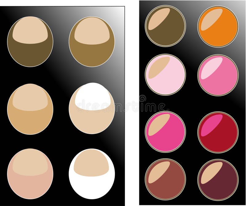 Palette. shadows stock illustration