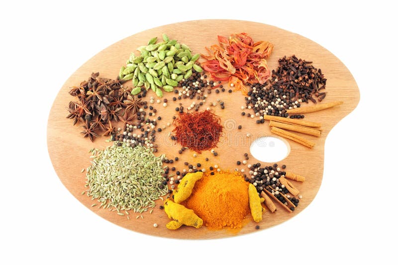Palette of spices