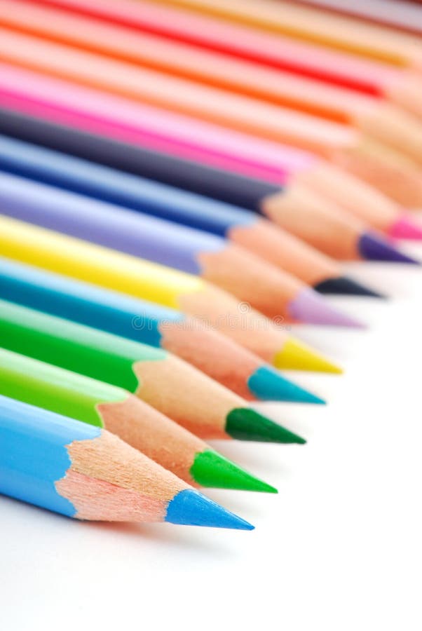 Palette of the variegated pencils