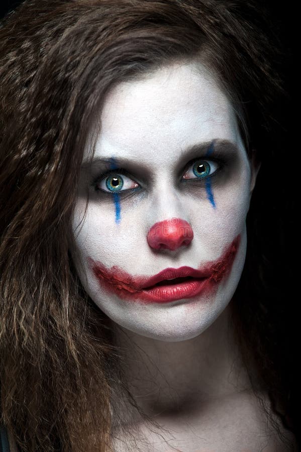 Palhaço assustador imagem de stock