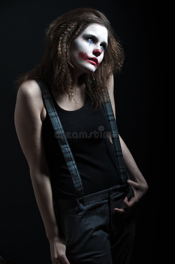 Palhaço assustador imagens de stock