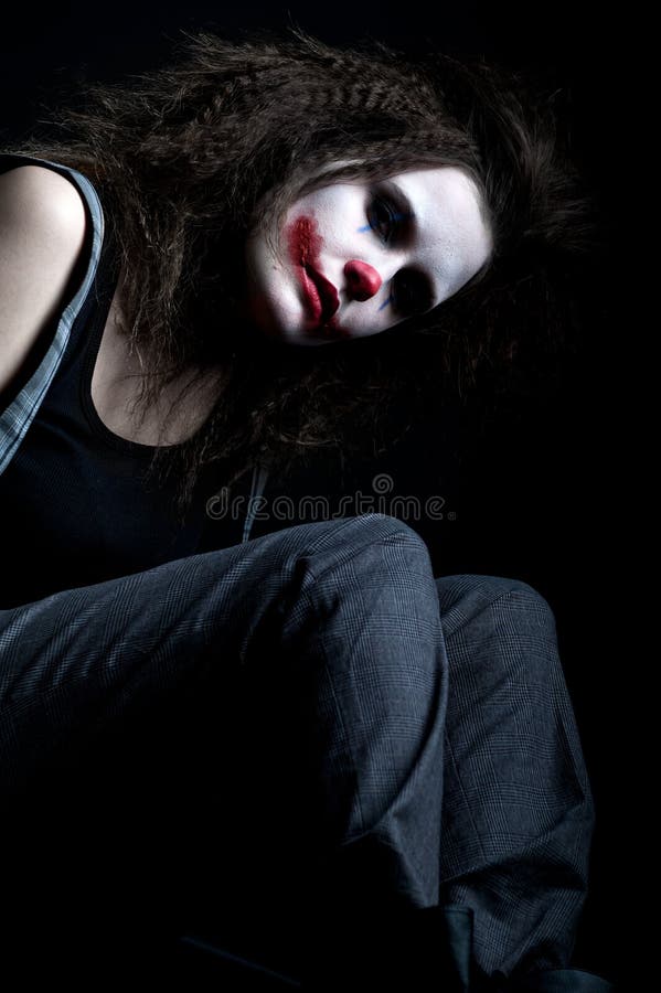 Palhaço assustador imagens de stock