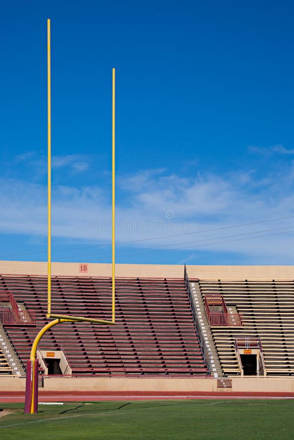 Goal posts in College football stadium. Goal posts in College football stadium