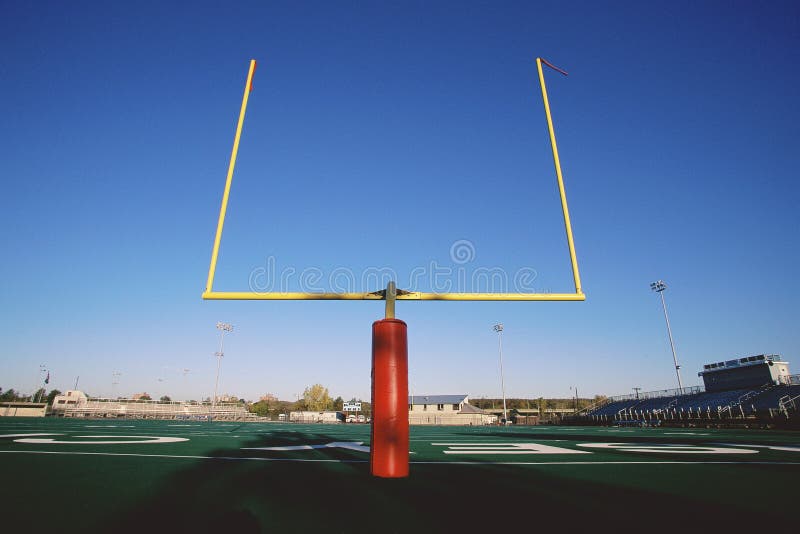 Goal posts on football field. Goal posts on football field