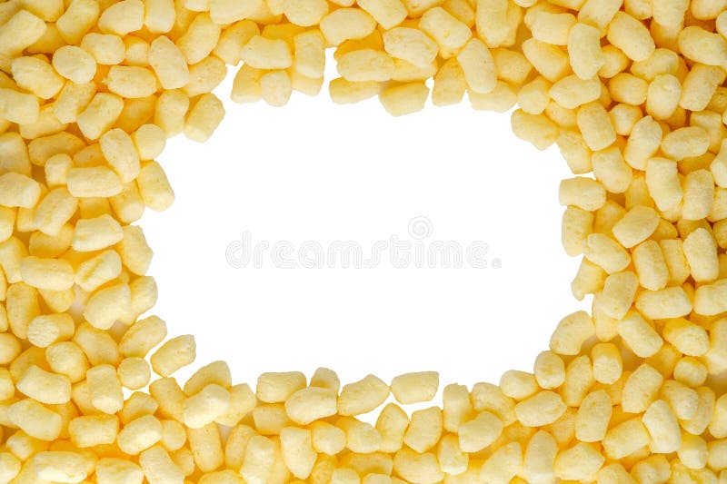 Palillos dispersados del maíz dulce aislados en blanco con el copyspac oval fotos de archivo Palillos dispersados del maíz dulce aislados en blanco con el copyspac oval fotos de archivo