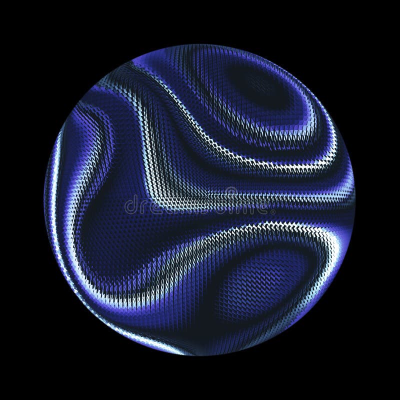 Palla blu della forma astratta su fondo nero, logo di affari della sfera 3D royalty illustrazione gratis Palla blu della forma astratta su fondo nero, logo di affari della sfera 3D royalty illustrazione gratis