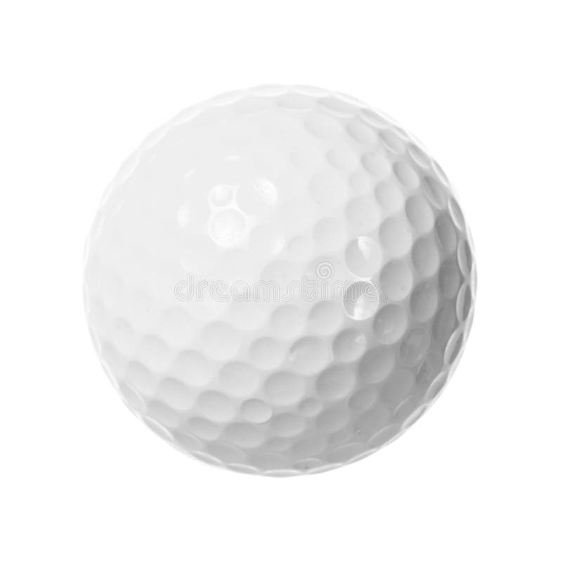 Pallina da golf bianca isolata immagini stock