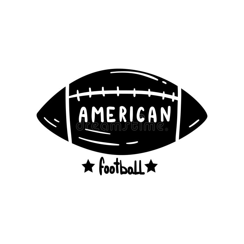 Palla di football americano, retro elemento disegnato a mano di progettazione per il logo, illustrazione di vettore del distintiv illustrazione vettoriale Palla di football americano, retro elemento disegnato a mano di progettazione per il logo, illustrazione di vettore del distintiv illustrazione vettoriale