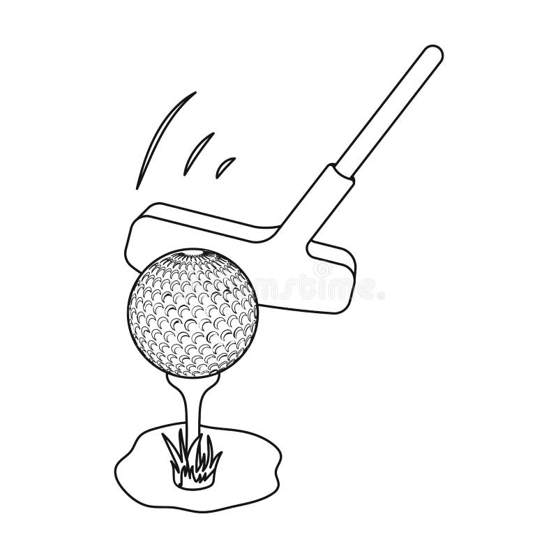 Palla e putter per golf Singola icona del club di golf nel web dell'illustrazione delle azione di simbolo di vettore di stile del illustrazione vettoriale Palla e putter per golf Singola icona del club di golf nel web dell'illustrazione delle azione di simbolo di vettore di stile del illustrazione vettoriale