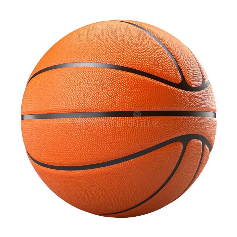 Pallacanestro in bianco Generato con Ai illustrazione di stock