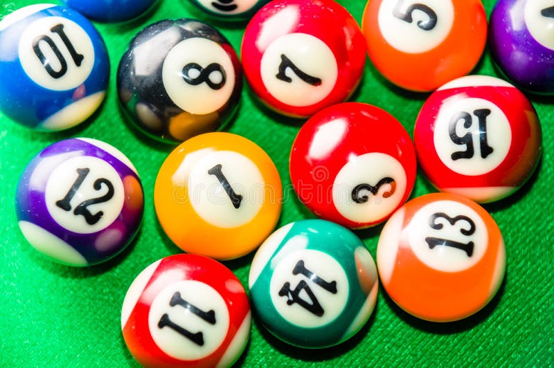 Colorful billiard balls close up. Colorful billiard balls close up