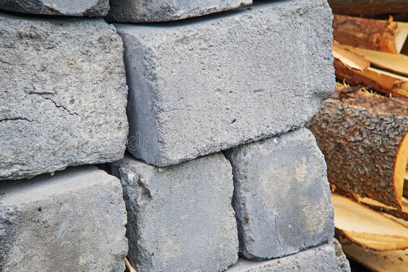 A Pallet of Cinder Blocks stock photo. Image of construction - 117408868