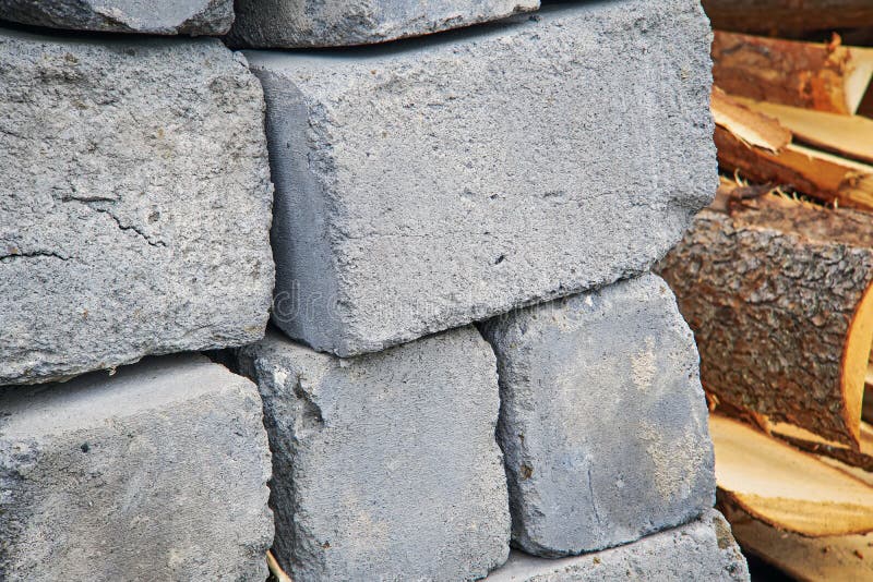 A Pallet of Cinder Blocks stock photo. Image of construction - 117408868