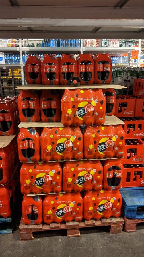Pallet of CocaCola in Store Editorial Photography Image of bazaar