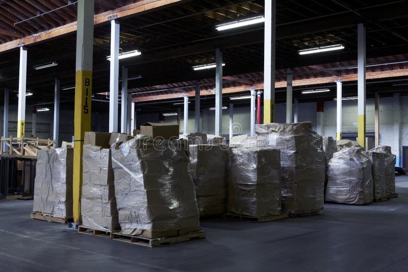 Pallets in a warehouse stock photo. Image of warehouse 6949390