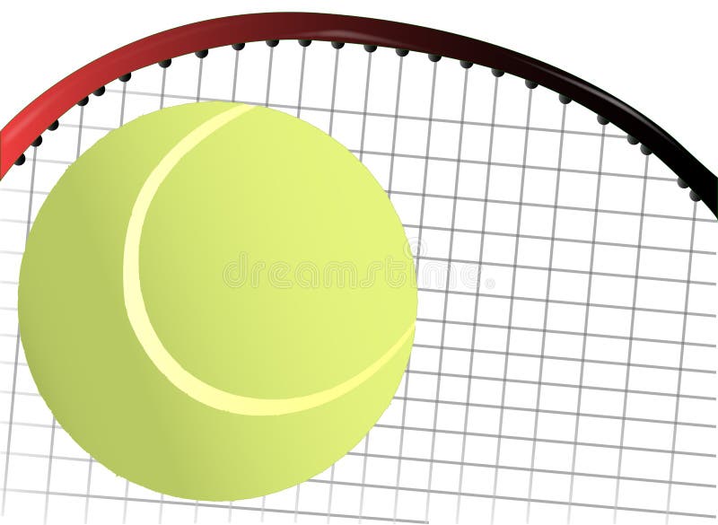 Pallina da tennis e racchetta royalty illustrazione gratis Pallina da tennis e racchetta royalty illustrazione gratis