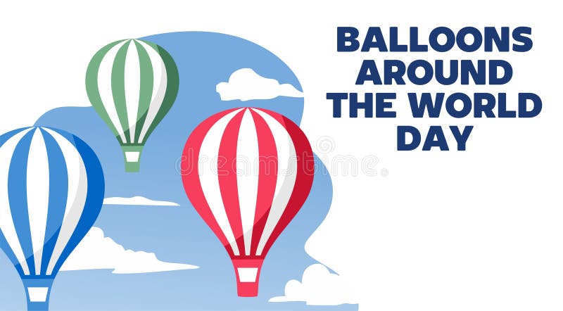 Palloncini felici in tutto il mondo illustrazione di stock