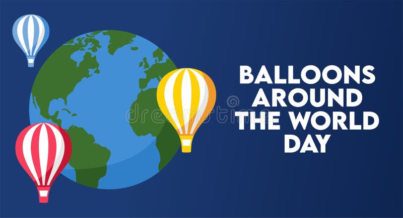 Palloncini felici in tutto il mondo illustrazione vettoriale