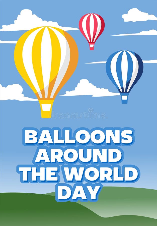 Palloncini felici in tutto il mondo royalty illustrazione gratis
