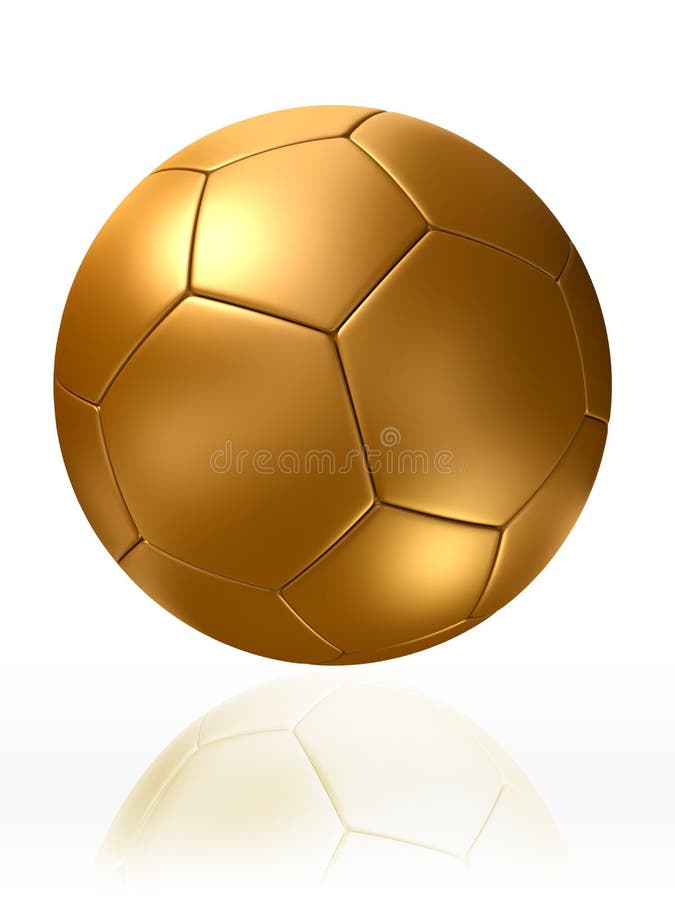 Pallone da calcio dell'oro illustrazione di stock Pallone da calcio dell'oro illustrazione di stock