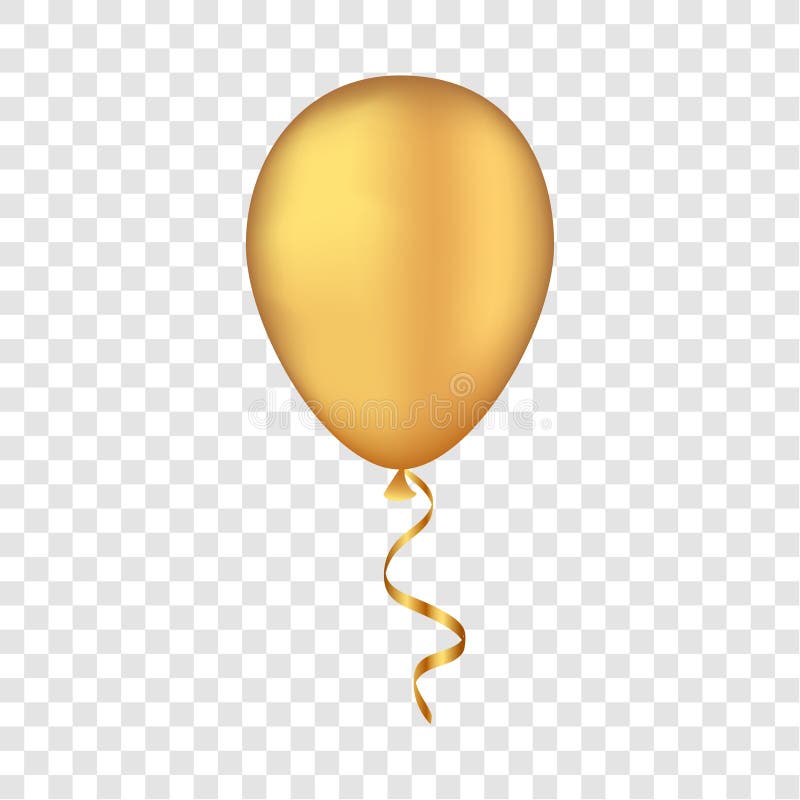 Pallone dell'oro di vettore su un fondo trasparente. Vector i palloni del bunche dell'oro su un fondo trasparente le feste felici realistiche 3d che pilotano l'elio dell'aria balloons Decorazioni del partito per il compleanno, progettazione di nozze