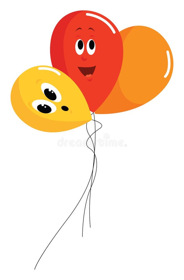 Palloni felici, illustrazione, vettore royalty illustrazione gratis