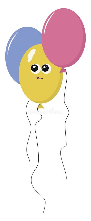 Palloni felici, illustrazione, vettore illustrazione vettoriale
