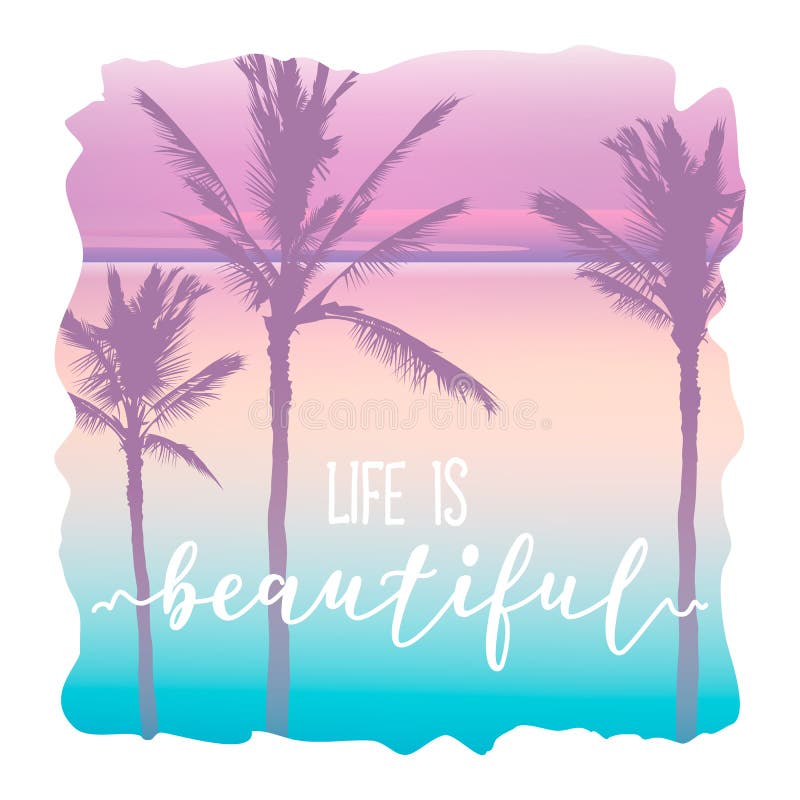 Palm Beach koszulki grafika i piękny literowanie royalty ilustracja Palm Beach koszulki grafika i piękny literowanie royalty ilustracja