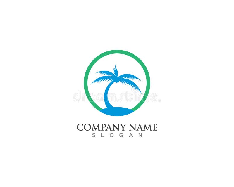 Palm Logo and Vector Design Tree Template Stock Illustration ...