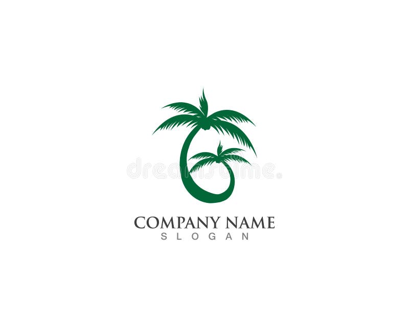 Palm Logo and Vector Design Tree Template Stock Illustration ...