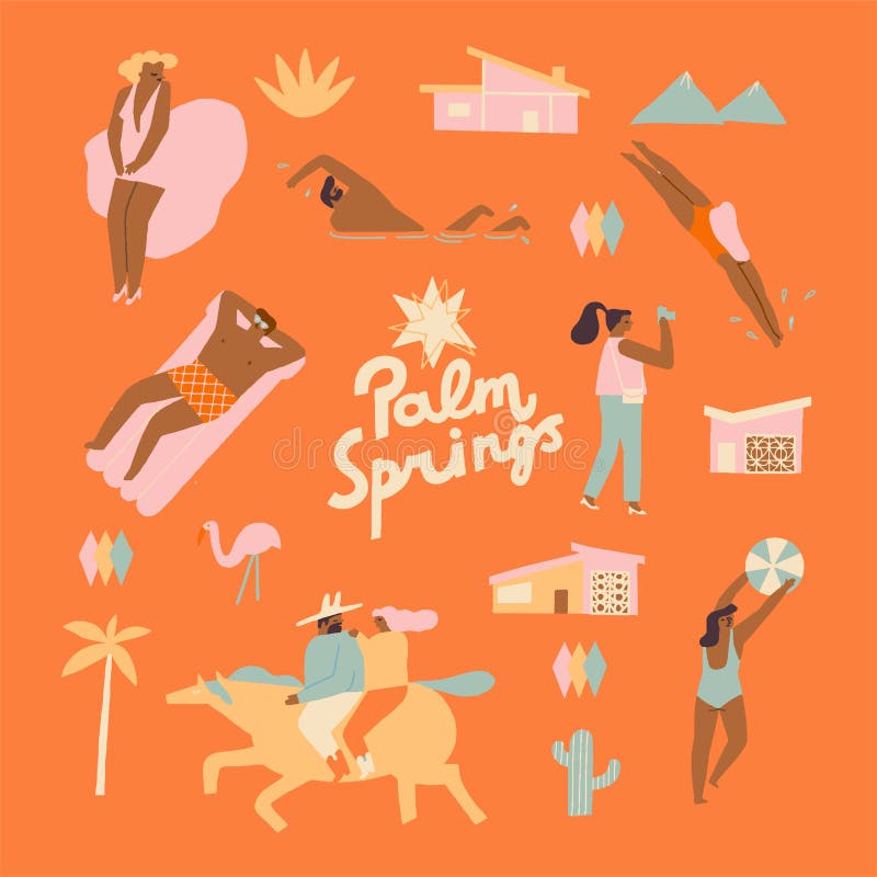 Palm Springs Desert Stock Illustrations – 160 Palm Springs Desert Stock ...