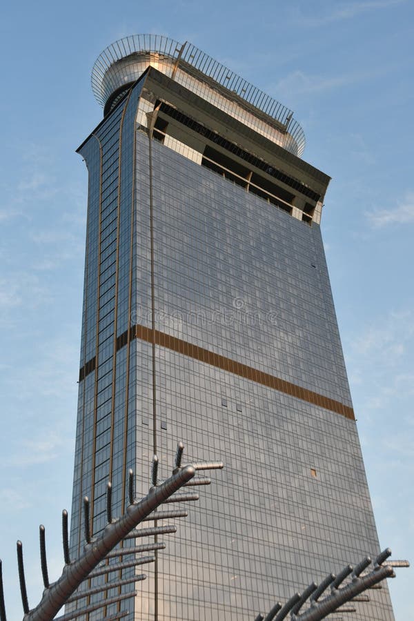 Palm Tower Observation Deck at St Regis Hotel in Dubai, UAE stock image