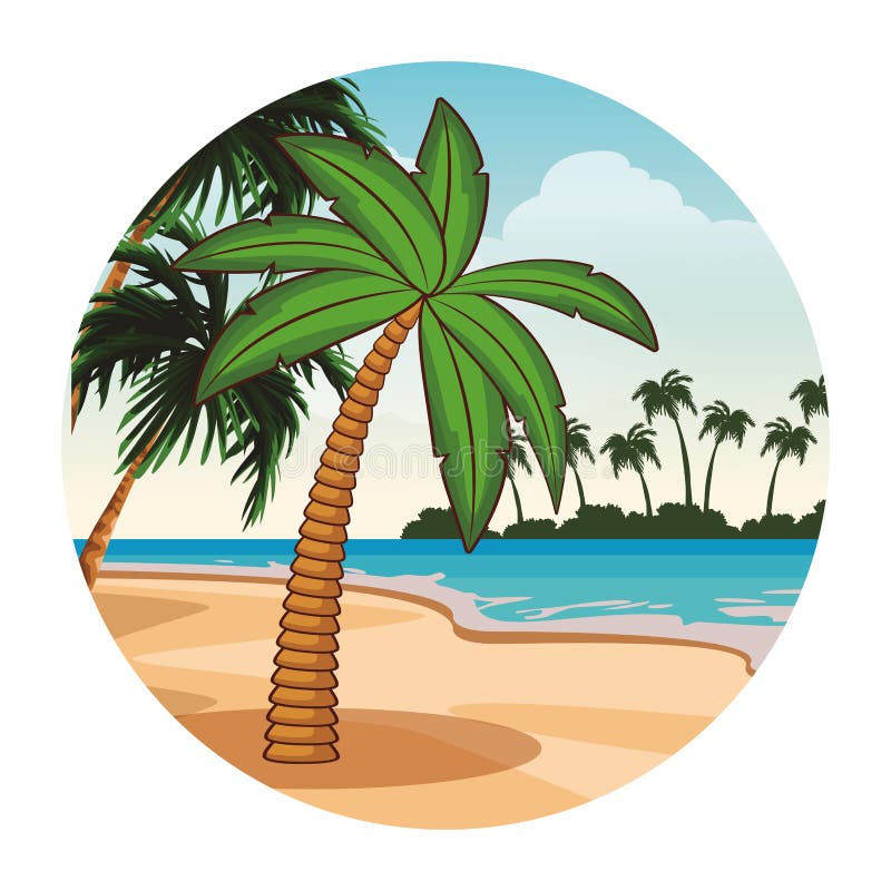 Palm tree cartoon stock vector. Illustration of tropical - 135027128