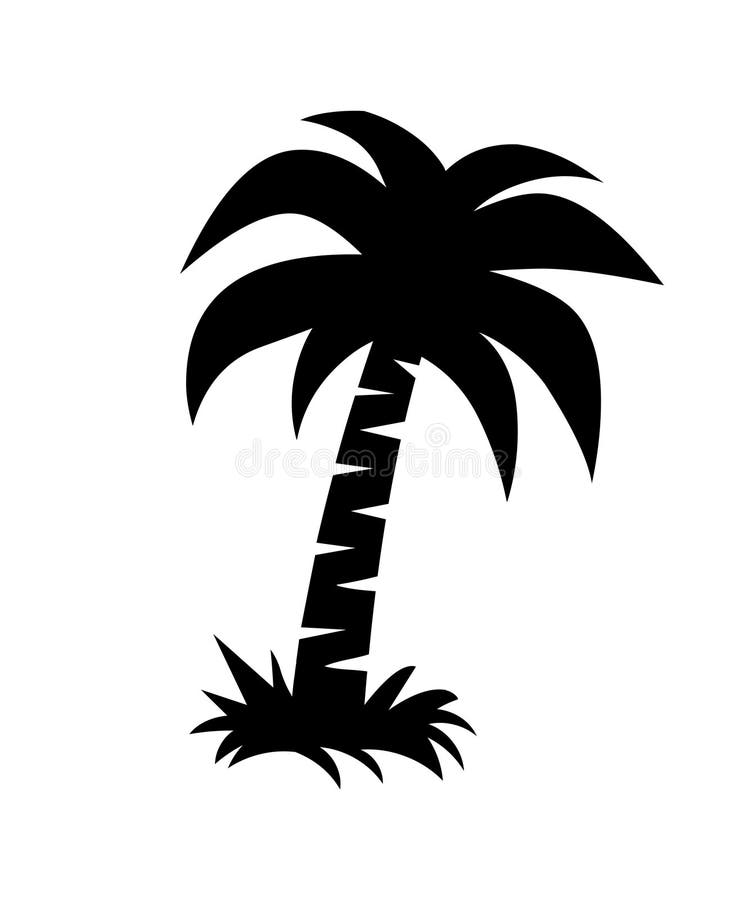 Palm Tree Vector Icon Silhouette Illustration Isolated in White Background  Stock Vector - Illustration of logo, tree: 204350936