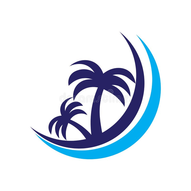 Palm tree logo vector stock vector. Illustration of landscape 180197762