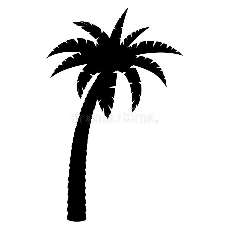 Palm Tree Hand Drawn, Vector, Eps, Logo, Icon, Silhouette Illustration