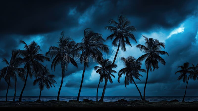 Palma blu illustrazione di stock