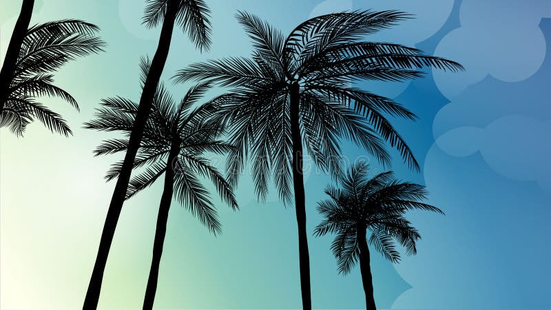 Palma della siluetta nella progettazione piana dell'icona al tramonto con il vettore d'annata del fondo del filtro illustrazione vettoriale Palma della siluetta nella progettazione piana dell'icona al tramonto con il vettore d'annata del fondo del filtro illustrazione vettoriale