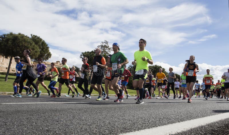 Palma Half Marathon Runners during Popular Race Editorial Photo - Image ...