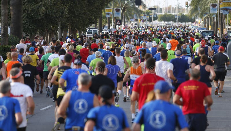 Palma Marathon 2018 largamente imagens de stock Palma Marathon 2018 largamente imagens de stock