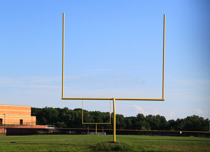 goal post of American football on blue sky background. goal post of American football on blue sky background