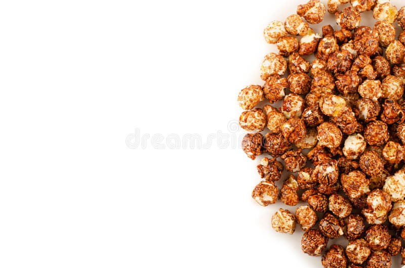 Palomitas del chocolate aisladas y espacio para el texto imágenes de archivo libres de regalías Palomitas del chocolate aisladas y espacio para el texto imágenes de archivo libres de regalías