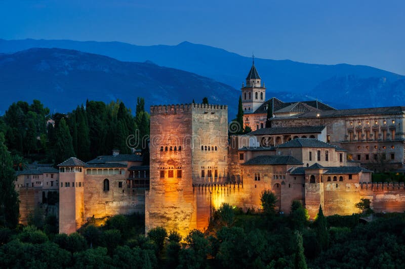 Palácio de Alhambra em Granada, Spain fotos de stock Palácio de Alhambra em Granada, Spain fotos de stock