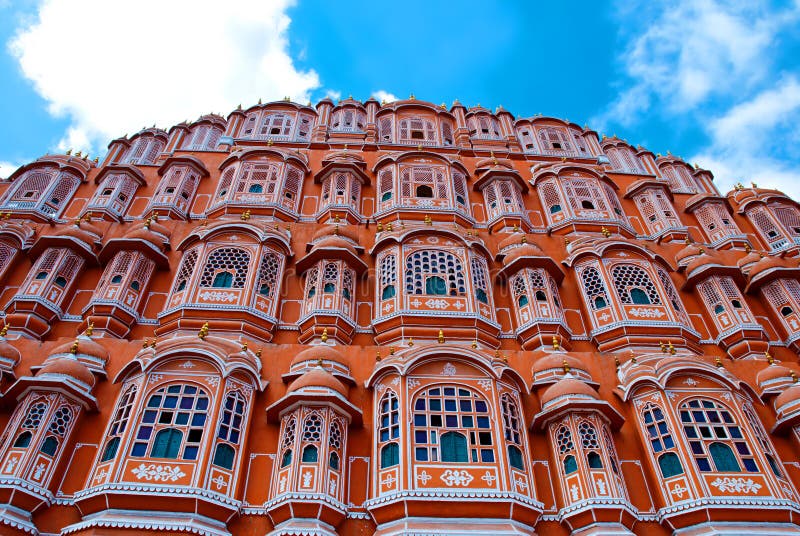 Palácio de Hawa Mahal (palácio dos ventos), Jaipur, Rajasthan, Índia foto de stock Palácio de Hawa Mahal (palácio dos ventos), Jaipur, Rajasthan, Índia foto de stock