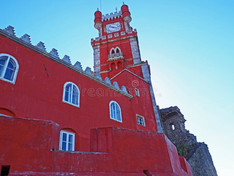 Download Palácio De Pena, Sintra, Portugal Foto de Stock - Imagem de moorish, gothic: 80102646