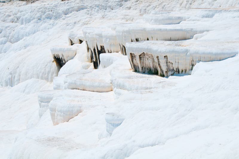 Pamukkale, local natural na província de Denizli em Turquia do sudoeste fotos de stock Pamukkale, local natural na província de Denizli em Turquia do sudoeste fotos de stock